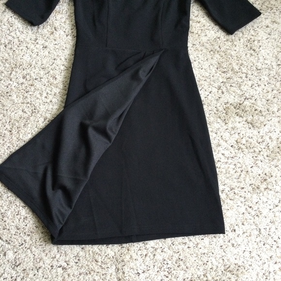 Lulu’s Westwood Black Dress Faux Wrap Short Sleeve Size XS - Picture 5 of 8